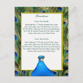 Peacock Bruiloft Richting Kaart