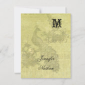  Peacock Bruiloft RSVP Kaart (Voorkant)