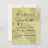 Peacock Bruiloft RSVP Kaart (Achterkant)