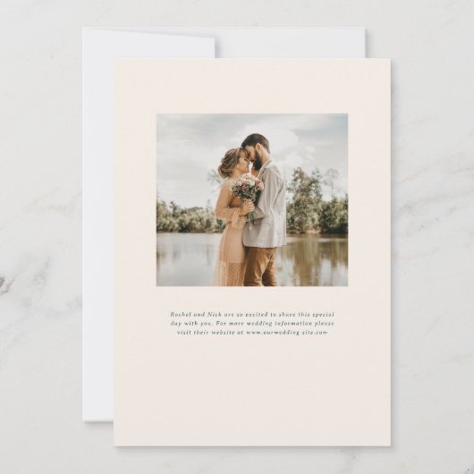 Peacock Bruiloft Save the Date (Achterkant)