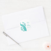 Peacock bruiloft Sticker (Envelop)