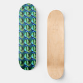 Peacock Bubble Skateboard (Voorkant)