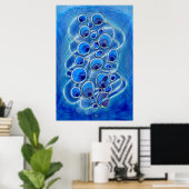 Peacock Bubbles Poster (Thuiskantoor)