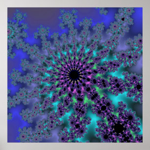 Peacock Burst Poster