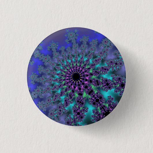 Peacock Burst Ronde Button 3,2 Cm (Voorkant)