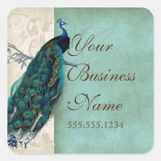 Peacock Business Identification Stickers (Voorkant)