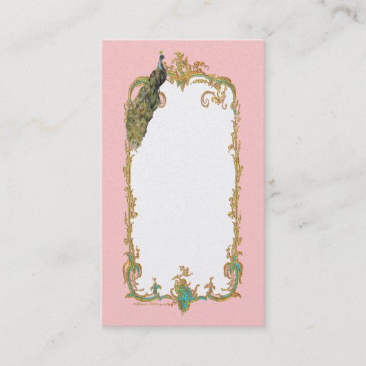 Peacock Business of Profile Card Visitekaartje (Voorkant)