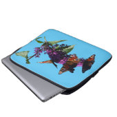 Peacock Butterflies on Buddleja Electronics Bag Laptop Sleeve (Voorkant onderkant)