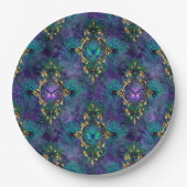 Peacock Butterflies Weddenschap Papier Borden Papieren Bordje (Voorkant)