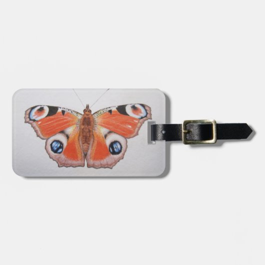 Peacock Butterfly 2012 Bagagelabel (Voorkant horizontaal)