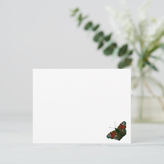 Peacock Butterfly Card Briefkaart (Staand voorkant)