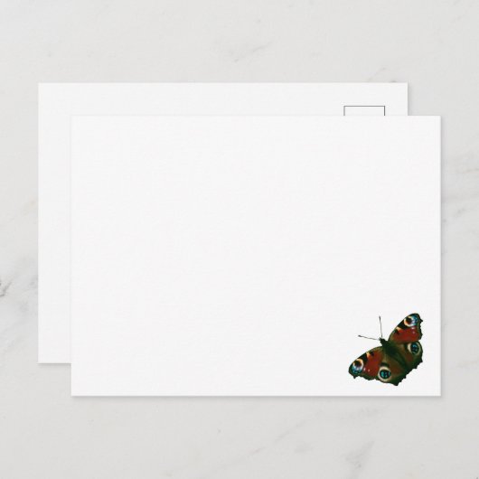 Peacock Butterfly Card Briefkaart (Voorkant / Achterkant)