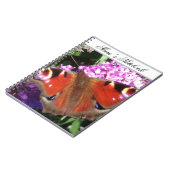 Peacock Butterfly en Buddleia Notitieboek (Linkerzijde)