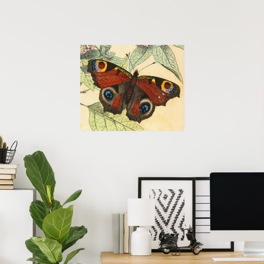 Peacock Butterfly -  kunstPoster Poster (Thuiskantoor)