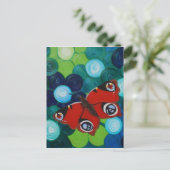 Peacock Butterfly Painting Briefkaart (Staand voorkant)