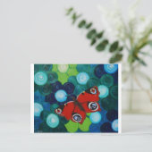 Peacock Butterfly Painting Briefkaart (Staand voorkant)