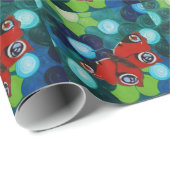 Peacock Butterfly Painting Cadeaupapier (Rol Hoek)