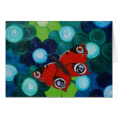 Peacock Butterfly Painting greeting card (Voorkant Horizontaal)