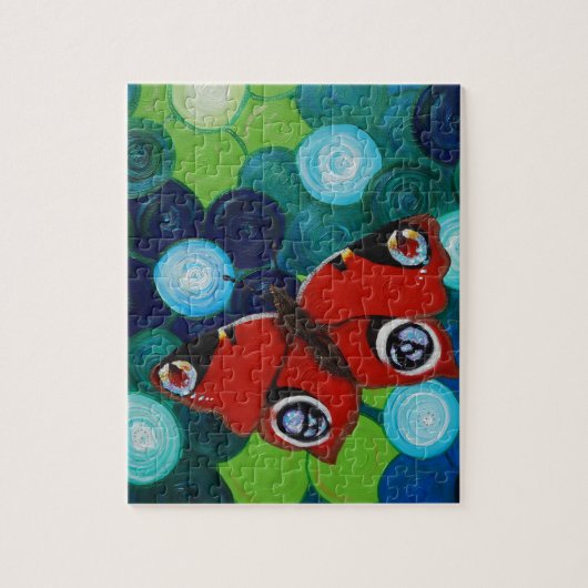 Peacock Butterfly Painting Legpuzzel (Verticaal)