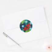 Peacock Butterfly Painting Ronde Sticker (Envelop)