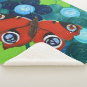 Peacock Butterfly Painting Sherpa Deken (3/4)
