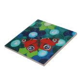 Peacock Butterfly Painting Tegeltje (Zijkant)