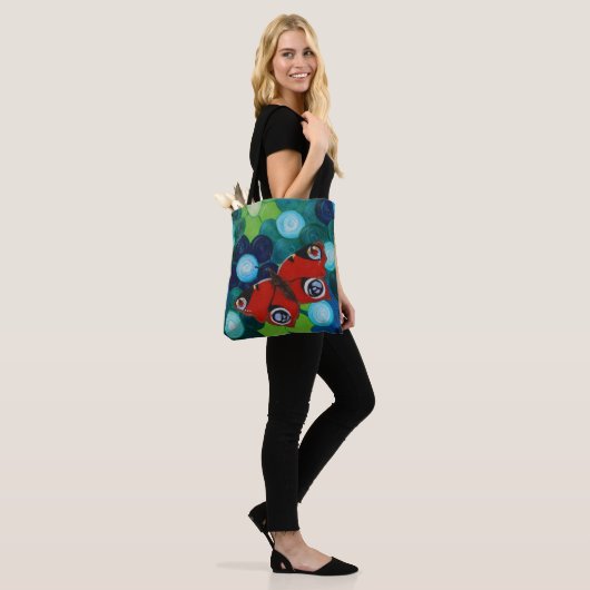 Peacock Butterfly Painting Tote Bag (Op model)