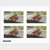 Peacock Butterfly Rechthoekige Sticker (Vel)