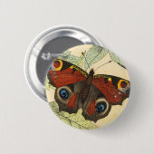 Peacock Butterfly Ronde Button 5,7 Cm (Voorkant /achterkant)