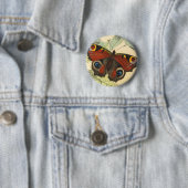 Peacock Butterfly Ronde Button 5,7 Cm (In situ)