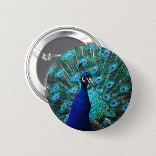 Peacock-Button Ronde Button 5,7 Cm (Voorkant /achterkant)