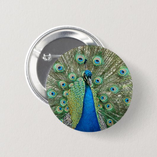Peacock-Button Ronde Button 5,7 Cm (Voorkant /achterkant)