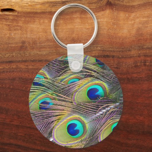 Peacock Button Sleutelhanger (Voorkant)