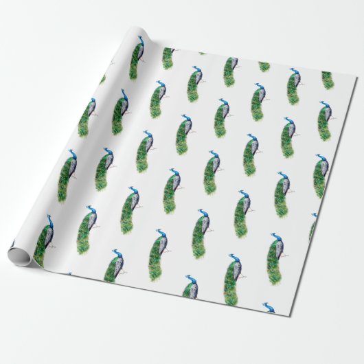 Peacock Cadeaupapier (Uitgerold)