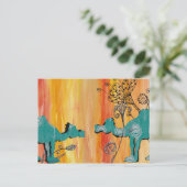 Peacock Camels Briefkaart (Staand voorkant)