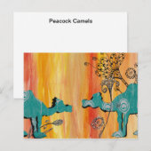 Peacock Camels Briefkaart (Voorkant / Achterkant)