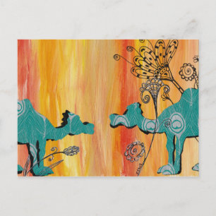 Peacock Camels Briefkaart
