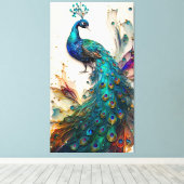 Peacock Canvas (Insitu (Houten vloer))