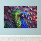 Peacock Canvas Afdruk (Insitu (Houten vloer))