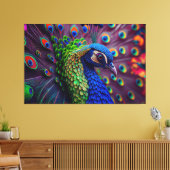 Peacock Canvas Afdruk (Insitu (Woonkamer))