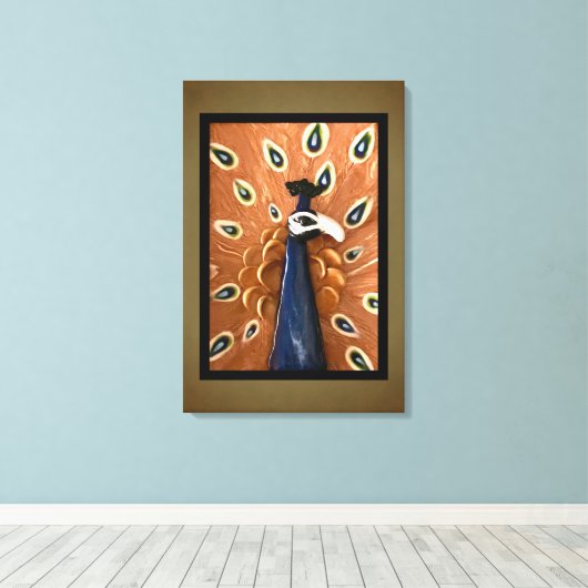 Peacock Canvas Afdruk (Insitu (Houten vloer))