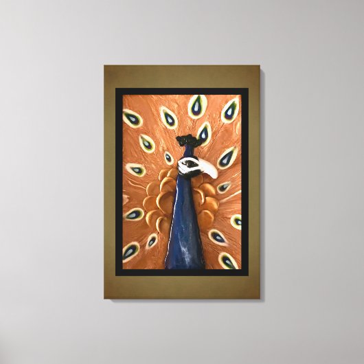 Peacock Canvas Afdruk (Voorkant)