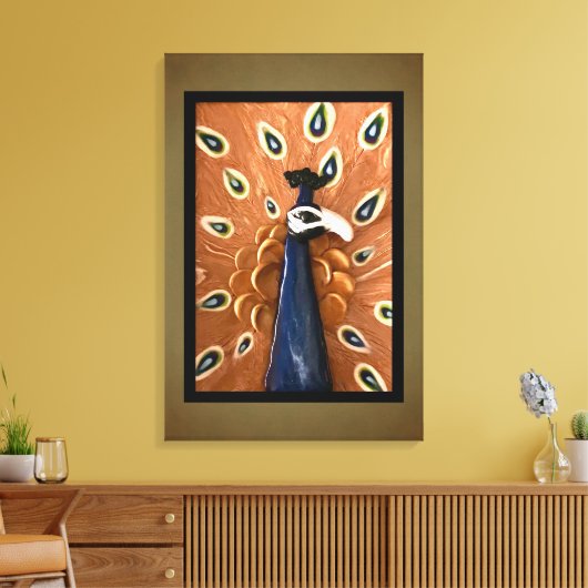 Peacock Canvas Afdruk (Insitu (Woonkamer))