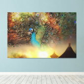 Peacock Canvas Afdruk (Insitu (Houten vloer))