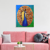 Peacock Canvas Afdruk (Insitu (Woonkamer))