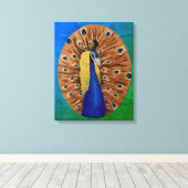 Peacock Canvas Afdruk (Insitu (Houten vloer))