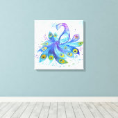 Peacock Canvas Afdruk (Insitu (Houten vloer))