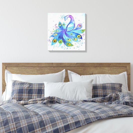 Peacock Canvas Afdruk (Insitu (Slaapkamer))