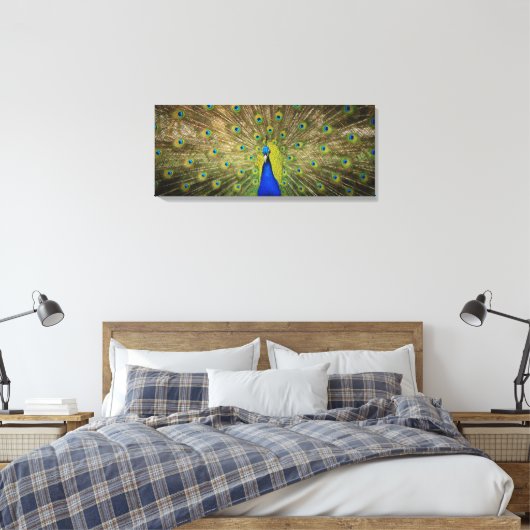 Peacock Canvas Print (Insitu (Slaapkamer))