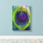 Peacock Canvas Print (Insitu (Houten vloer))